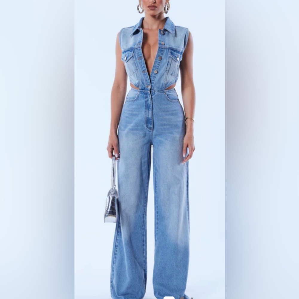 Women's Blue Denim Jumpsuit